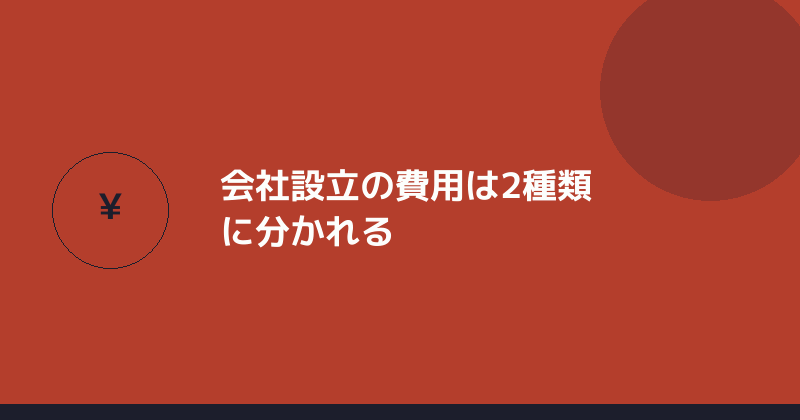会社設立の費用が全国一律の部分と地域で変わる部分に分かれることを示すイラスト