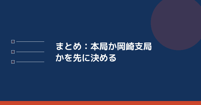 まとめとして法務局の確認ポイントを示すイラスト