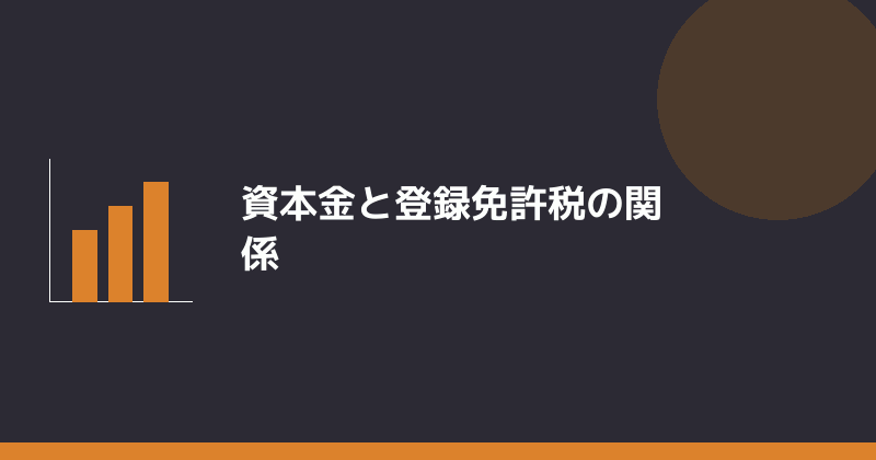 資本金と登録免許税の関係を示すイラスト