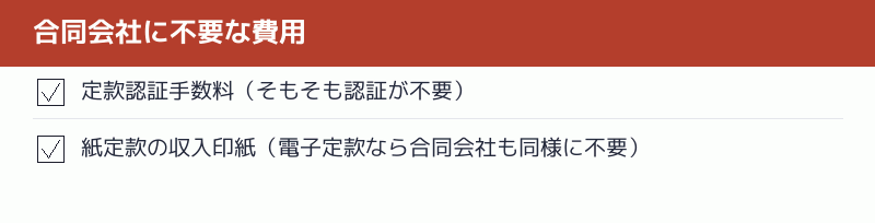 合同会社に不要な費用のチェックリスト