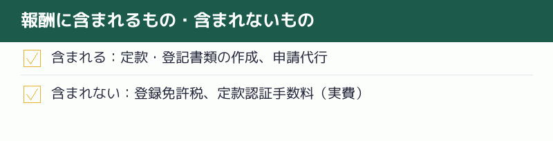 報酬に含まれるもの・含まれないもののチェックリスト
