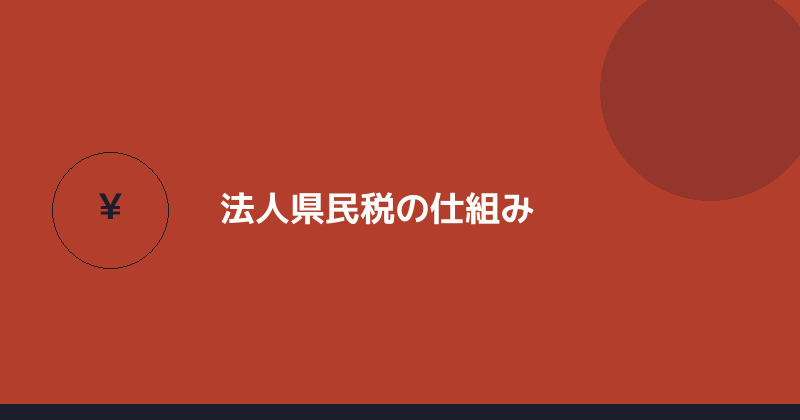 法人県民税の仕組みを示すイラスト
